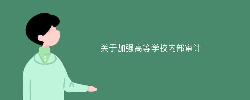 关于加强高等学校内部审计