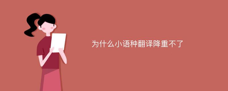 为什么小语种翻译降重不了