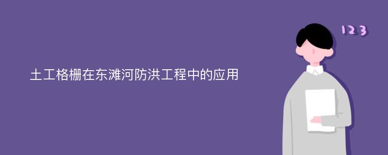 土工格栅在东滩河防洪工程中的应用