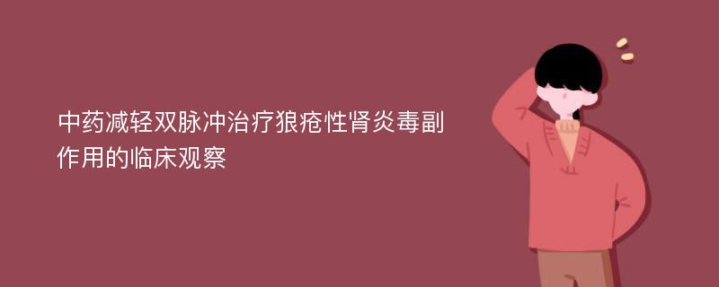 中药减轻双脉冲治疗狼疮性肾炎毒副作用的临床观察